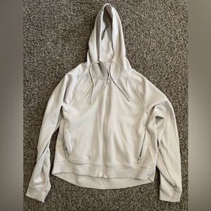 Beige Zip-up Hoodie